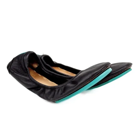 Tieks by Gavrieli Ballet Flats Black Leather Comfort Shoes Women's Size 7